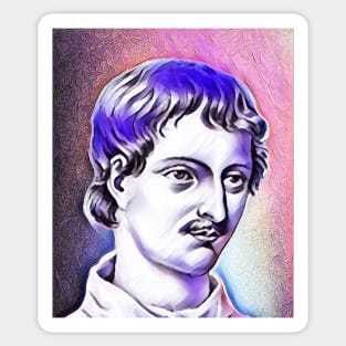 Giordano Bruno Pink Portrait | Giordano Bruno Artwork 7 Sticker